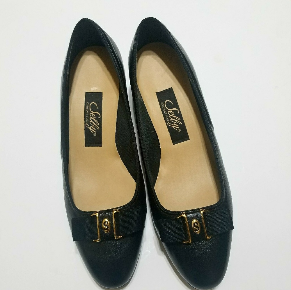 Selby Vintage Black Heels with Comfort Flex 8.5